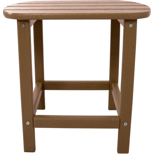 Cape Soleil, Verde 19" x 15" Side Table in Teak